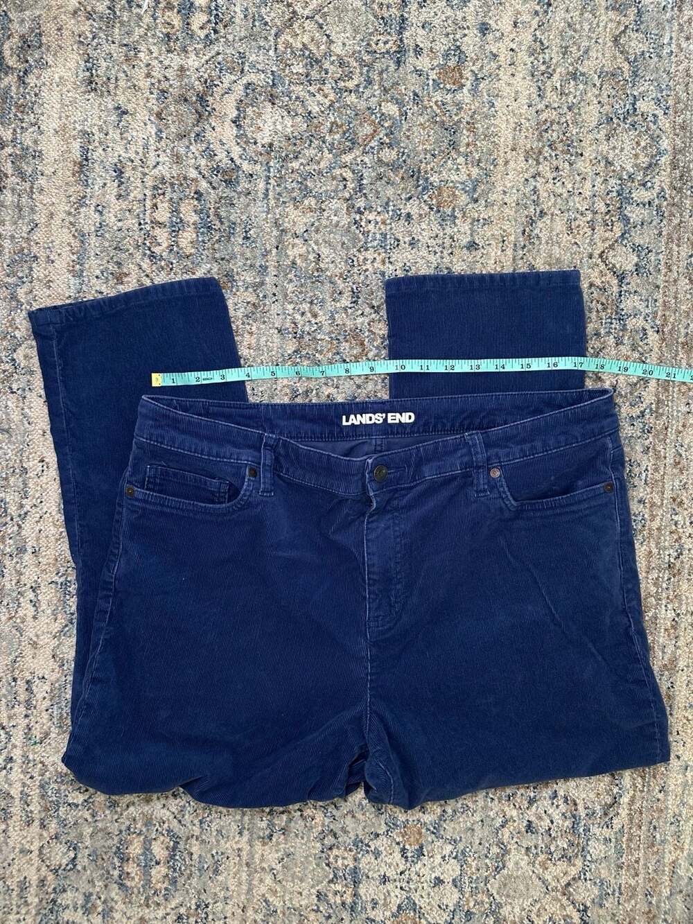 Lands' End Navy Blue Corduroy Pants Size 18